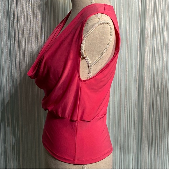 Pink Sleeveless Cowl Neck Top Size Small - Picture 2 of 11